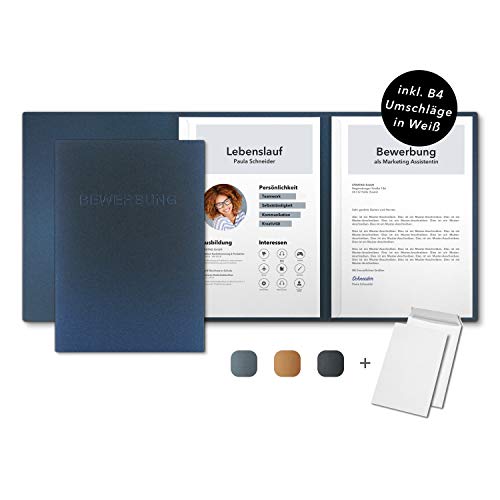 10 Stück 3-teilige Bewerbungsmappen Nachtblau Metallic - inkl. 10 Versandumschläge in Weiß - Premium-Qualität mit hochwertiger Prägung BEWERBUNG - direkt vom Hersteller STRATAG 10 Stück 3-teilige Bewerbungsmappen Nachtblau Metallic - inkl. 10 Versandumschläge in Weiß - Premium-Qualität mit hochwertiger Prägung BEWERBUNG - direkt vom Hersteller STRATAG von STRATAG