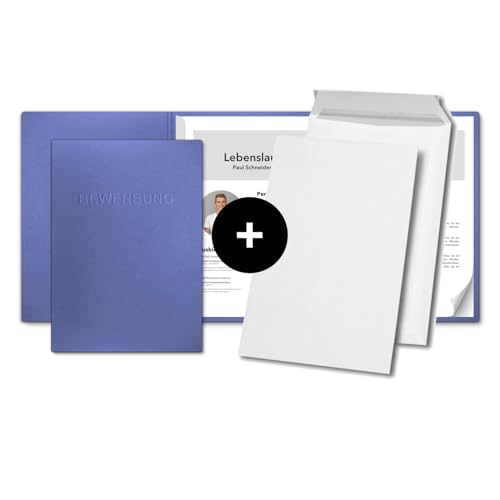 10 Stück 3-teilige Bewerbungsmappen favorit Königsblau mit 2 Klemmschienen - inkl. 10 Versandtaschen - sehr stabiler 350 g/m² Naturkarton mit Relief-Prägung BEWERBUNG - STRATAG Mappenmanufaktur 10 Stück 3-teilige Bewerbungsmappen favorit Königsblau mit 2 Klemmschienen - inkl. 10 Versandtaschen - sehr stabiler 350 g/m² Naturkarton mit Relief-Prägung BEWERBUNG - STRATAG Mappenmanufaktur von STRATAG