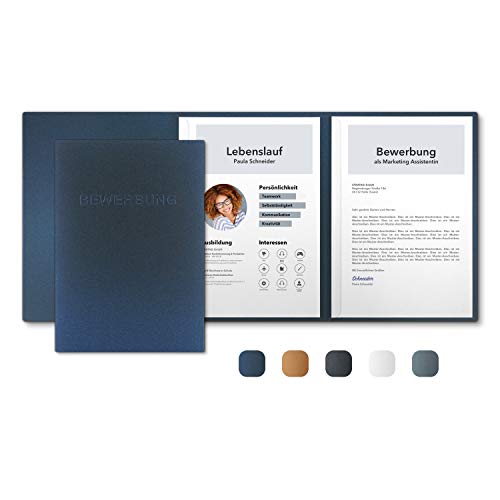 2 Stück 3-teilige Bewerbungsmappen Nachtblau Metallic mit 2 Klemmschienen - Premium-Qualität mit hochwertiger Prägung BEWERBUNG - direkt vom Hersteller STRATAG 2 Stück 3-teilige Bewerbungsmappen Nachtblau Metallic mit 2 Klemmschienen - Premium-Qualität mit hochwertiger Prägung BEWERBUNG - direkt vom Hersteller STRATAG von STRATAG