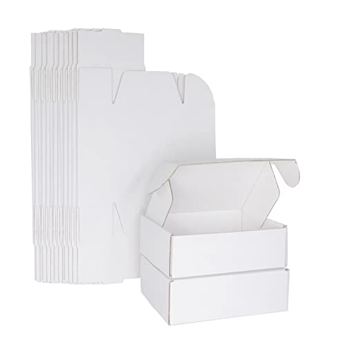 Klein Versandkartons, 150x100x50mm Maxibriefkartons für Postversand, Versandtaschen Warensendung, Weiß Verpackungskartons für Geschäft, Aufbewahrung oder Geschenkbox, aus Wellpappe von STRBOXONG