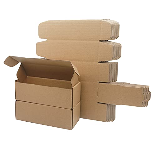 Klein Versandkartons, 155x50x50mm lang schmal Maxibriefkartons für Postversand, Versandtaschen Warensendung, Braune Verpackungskartons für Geschäft, Aufbewahrung oder Geschenkbox(10 Stück) von STRBOXONG