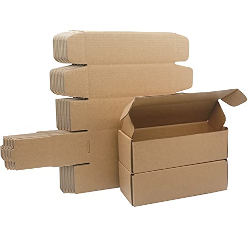 Klein Versandkartons, 200x53x53mm lang schmal Maxibriefkartons für Postversand, Versandtaschen Warensendung, Braune Verpackungskartons für Geschäft, Aufbewahrung oder Geschenkbox(10 Stück) von STRBOXONG