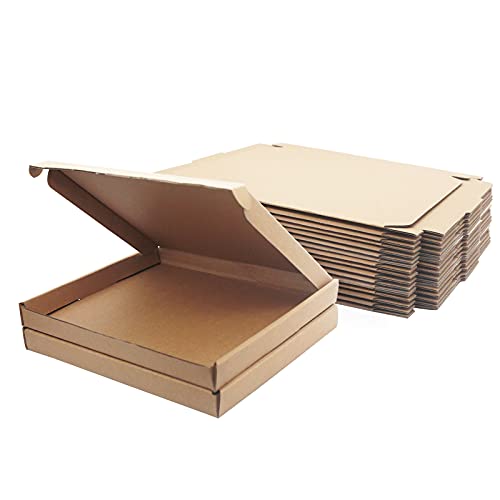 Klein Versandkartons, 230x178x20mm Großbriefkartons für Postversand, Versandtaschen Warensendung, Braune Verpackungskartons für Geschäft, Aufbewahrung oder Geschenkbox, aus Wellpappe(10 Stück) von STRBOXONG