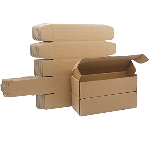 Klein Versandkartons, 255x65x65mm lang schmal Maxibriefkartons für Postversand, Versandtaschen Warensendung, Braune Verpackungskartons für Geschäft, Aufbewahrung oder Geschenkbox(10 Stück) von STRBOXONG