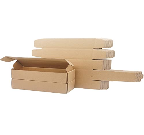 Klein Versandkartons, 300x55x55mm lang schmal Maxibriefkartons für Postversand, Versandtaschen Warensendung, Braune Verpackungskartons für Geschäft, Aufbewahrung oder Geschenkbox(10 Stück) von STRBOXONG