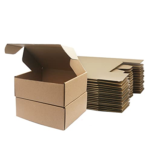 Klein Versandkartons für Postversand, 208x130x68mm Versandtaschen Warensendung, Braune Verpackungskartons für Geschäft, Aufbewahrung oder Geschenkbox, aus Wellpappe(10 Stück) von STRBOXONG
