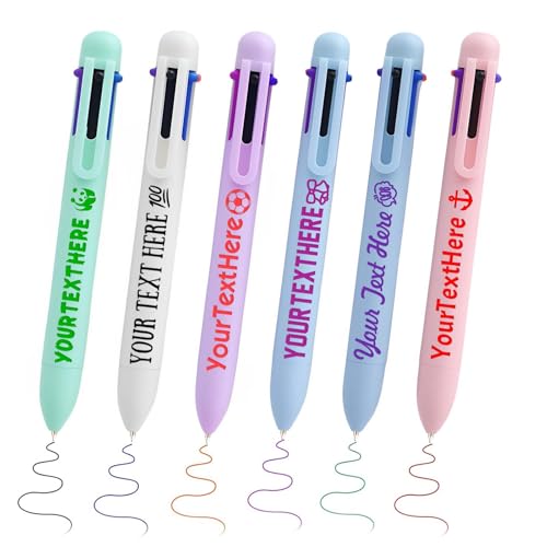 6-in-1 Kugelschreiber Personalisiert mit Name Logo Personalisierte 6 Farben Stifte Kugelschreiber Geschenk für Schulbedarf Office Studenten Kinder Lehrer Krankenschwester, 7-1400 Stück 6-in-1 Kugelschreiber Personalisiert mit Name Logo Personalisierte 6 Farben Stifte Kugelschreiber Geschenk für Schulbedarf Office Studenten Kinder Lehrer Krankenschwester, 7-1400 Stück von STREADVE