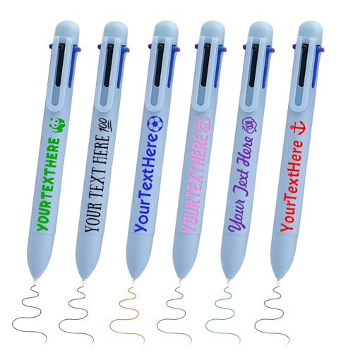 6-in-1 Kugelschreiber Personalisiert mit Name Logo Personalisierte 6 Farben Stifte Kugelschreiber Geschenk für Schulbedarf Office Studenten Kinder Lehrer Krankenschwester, Blau 6-in-1 Kugelschreiber Personalisiert mit Name Logo Personalisierte 6 Farben Stifte Kugelschreiber Geschenk für Schulbedarf Office Studenten Kinder Lehrer Krankenschwester, Blau von STREADVE