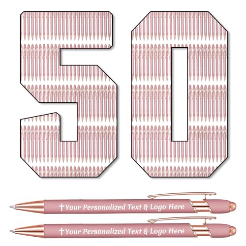 STREADVE 50 Kugelschreiber mit Gravur Kugelschreiber Personalisiert Logo Name Stift Personalisierte Kuli Dankeschön Geschenk Hochwertig für Hochzeit Geburtstag Frauen, Roségold STREADVE 50 Kugelschreiber mit Gravur Kugelschreiber Personalisiert Logo Name Stift Personalisierte Kuli Dankeschön Geschenk Hochwertig für Hochzeit Geburtstag Frauen, Roségold von STREADVE