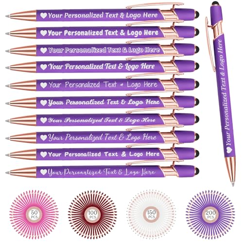 STREADVE Kugelschreiber mit Gravur 10 Kugelschreiber Personalisiert Logo Name Stift Personalisierte Kuli Dankeschön Geschenk Hochwertig für Hochzeit Geburtstag Frauen, Lila STREADVE Kugelschreiber mit Gravur 10 Kugelschreiber Personalisiert Logo Name Stift Personalisierte Kuli Dankeschön Geschenk Hochwertig für Hochzeit Geburtstag Frauen, Lila von STREADVE