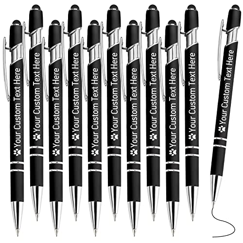 STREADVE Personalisierter Kugelschreiber Mit Gravur Namen - 10 Stück Hochwertig Stift Geschenk für Hochzeit, Geburtstag, Geschäftsförderung - Schwarz STREADVE Personalisierter Kugelschreiber Mit Gravur Namen - 10 Stück Hochwertig Stift Geschenk für Hochzeit, Geburtstag, Geschäftsförderung - Schwarz von STREADVE