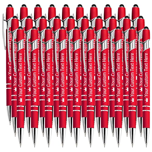 STREADVE Kugelschreiber Mit Gravur Namen 30 Stück Personalisiert Stift Hochwertig Geschenk Für Hochzeit Geburtstag Geschäftsförderung, Rot STREADVE Kugelschreiber Mit Gravur Namen 30 Stück Personalisiert Stift Hochwertig Geschenk Für Hochzeit Geburtstag Geschäftsförderung, Rot von STREADVE