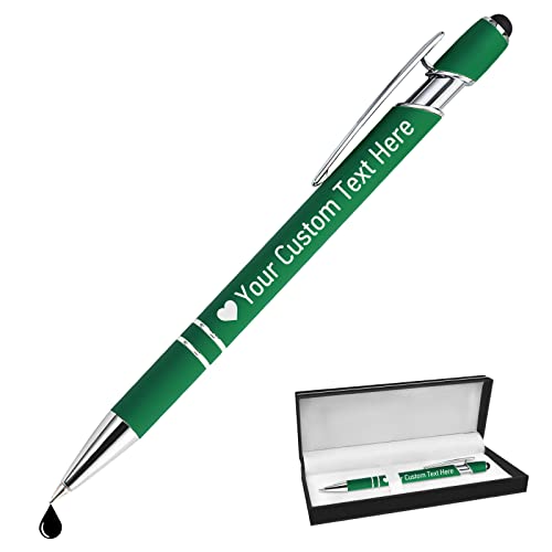 STREADVE Kugelschreiber mit Gravur Namen Kugelschreiber Personalisiert Stift Personalisierter Hochwertig Kugelschreiber Geschenk für Hochzeit Geburtstag Geschäftsförderung, Grün von STREADVE