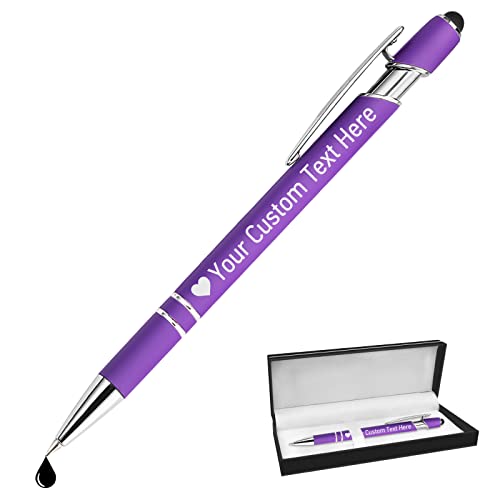 STREADVE Kugelschreiber mit Gravur Namen Kugelschreiber Personalisiert Stift Personalisierter Hochwertig Kugelschreiber Geschenk für Hochzeit Geburtstag Geschäftsförderung, Lila von STREADVE