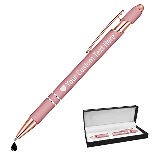 STREADVE Rosegold Kugelschreiber mit Gravur Namen Kugelschreiber Personalisiert Stift Personalisierter Hochwertig Kugelschreiber Geschenk für Hochzeit Geburtstag Geschäftsförderung von STREADVE