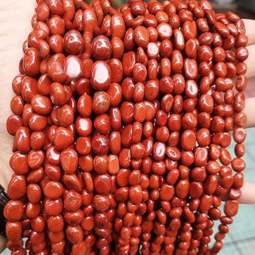 STREAMVOY Natürliche Kristallperlen, handgefertigt, poliert, 6–10 mm, verschiedene Größen, 45–65 Stück, Schmuckherstellungszubehör, Bastelperlen (B, 8–10 mm) von STREAMVOY