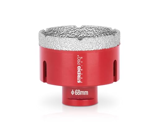 Diamant Bohrkrone Fliesen 68mm für Steckdose | PREMIUM Feinsteinzeug Bohrer 68mm für Winkelschleifer | Fliesen Bohrkone 68mm | Fliesenbohrer/Diamantbohrer/Glasbohrer/Keramik bohrer/Porzellanbohrer Diamant Bohrkrone Fliesen 68mm für Steckdose | PREMIUM Feinsteinzeug Bohrer 68mm für Winkelschleifer | Fliesen Bohrkone 68mm | Fliesenbohrer/Diamantbohrer/Glasbohrer/Keramik bohrer/Porzellanbohrer von STREND PRO