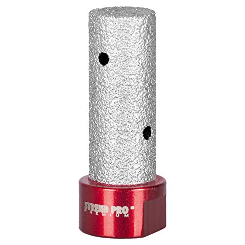 Diamantfräser 20mm x M14 -zum Bohren & Fräsen von harte Fliesen - Fliesenfräser 20 mm - Premium Qualität Diamanten - Fingerfräser kompatibel mit Bosch Makita uvm. Winkelschleifer Flex von STREND PRO