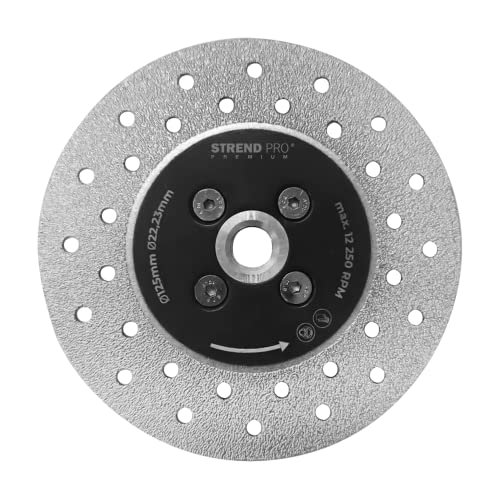 STREND PRO Diamantscheibe 125mm für Fliesen/Keramik/Glas/Granit/Mramor - Verwenden Sie beide Seiten! - PREMIUM Flex Diamant trennscheibe fur Winkelschleifer M14 - Fliesen Schleifen,Trennen, Fräsen STREND PRO Diamantscheibe 125mm für Fliesen/Keramik/Glas/Granit/Mramor - Verwenden Sie beide Seiten! - PREMIUM Flex Diamant trennscheibe fur Winkelschleifer M14 - Fliesen Schleifen,Trennen, Fräsen von STREND PRO