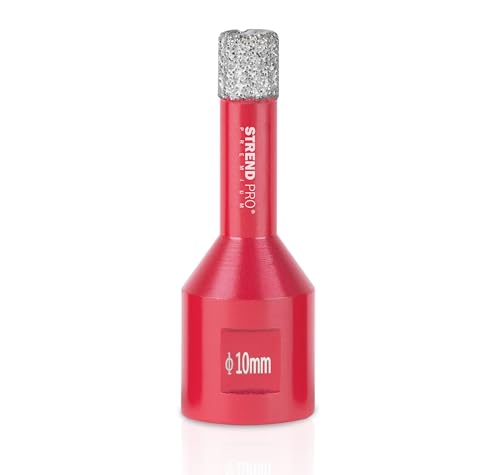 STREND PRO Diamant Bohrer Fliesen 10mm | PREMIUM Feinsteinzeug Bohrer 10mm für Winkelschleifer | Fliesen Bohrkone | Fliesenbohrer/Diamantbohrer/Glasbohrer/Keramik bohrer/Porzellanbohrer STREND PRO Diamant Bohrer Fliesen 10mm | PREMIUM Feinsteinzeug Bohrer 10mm für Winkelschleifer | Fliesen Bohrkone | Fliesenbohrer/Diamantbohrer/Glasbohrer/Keramik bohrer/Porzellanbohrer von STREND PRO
