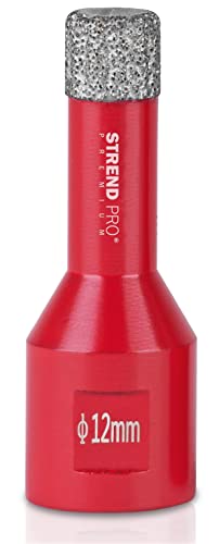 STREND PRO Diamant Bohrer Fliesen 12mm | PREMIUM Feinsteinzeug Bohrer 12mm für Winkelschleifer | Fliesen Bohrkone | Fliesenbohrer/Diamantbohrer/Glasbohrer/Keramik bohrer/Porzellanbohrer STREND PRO Diamant Bohrer Fliesen 12mm | PREMIUM Feinsteinzeug Bohrer 12mm für Winkelschleifer | Fliesen Bohrkone | Fliesenbohrer/Diamantbohrer/Glasbohrer/Keramik bohrer/Porzellanbohrer von STREND PRO