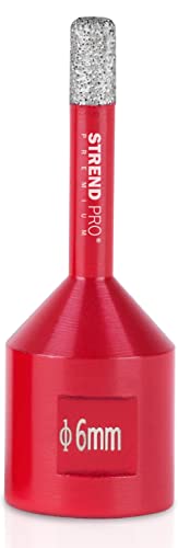 STREND PRO Diamant Bohrer Fliesen 6mm | PREMIUM Feinsteinzeug Bohrer 6mm für Winkelschleifer | Fliesen Bohrkone | Fliesenbohrer/Diamantbohrer/Glasbohrer/Keramikbohrer/Porzellanbohrer STREND PRO Diamant Bohrer Fliesen 6mm | PREMIUM Feinsteinzeug Bohrer 6mm für Winkelschleifer | Fliesen Bohrkone | Fliesenbohrer/Diamantbohrer/Glasbohrer/Keramikbohrer/Porzellanbohrer von STREND PRO