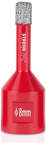 STREND PRO Diamant Bohrer Fliesen 8mm | PREMIUM Feinsteinzeug Bohrer 8mm für Winkelschleifer | Fliesen Bohrkone | Fliesenbohrer/Diamantbohrer/Glasbohrer/Keramikbohrer/Porzellanbohrer STREND PRO Diamant Bohrer Fliesen 8mm | PREMIUM Feinsteinzeug Bohrer 8mm für Winkelschleifer | Fliesen Bohrkone | Fliesenbohrer/Diamantbohrer/Glasbohrer/Keramikbohrer/Porzellanbohrer von STREND PRO