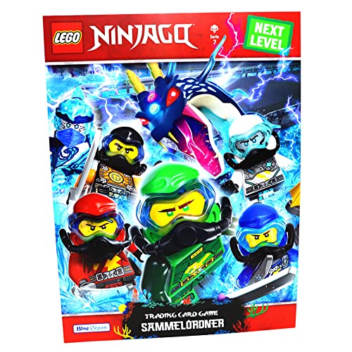 Lego Ninjago Karten Trading Cards Serie 7 - Geheimnis der Tiefe Next Level (2022) - 1 Sammelmappe Bundle + 10 Originale Hüllen von STRONCARD