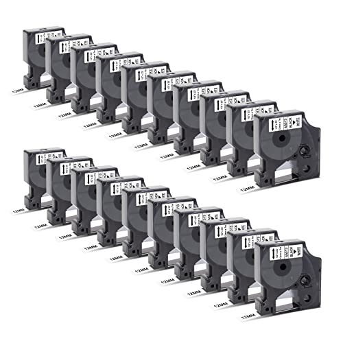 20x Kompatibel für Dymo D1 Etikettenband 12mm x 7m 45013 A45013 S0720530 Schwarz auf Weiß Schriftband für Dymo Gerät LabelManager 160 210D 360D 280 420P 500TS PnP Labelpoint 250 150 100 200 350 von STRONIX