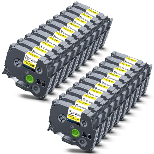 20x STRONIX Kompatibel Brother P-Touch Bänder TZe-631 TZe Schriftband TZ-631 Ub-631 Cassette 12mm Schwarz auf Gelb Etikettenband für Beschriftungsgerät Brother Ptouch PT-H105 H100R H107B Cube Plus 20x STRONIX Kompatibel Brother P-Touch Bänder TZe-631 TZe Schriftband TZ-631 Ub-631 Cassette 12mm Schwarz auf Gelb Etikettenband für Beschriftungsgerät Brother Ptouch PT-H105 H100R H107B Cube Plus von STRONIX