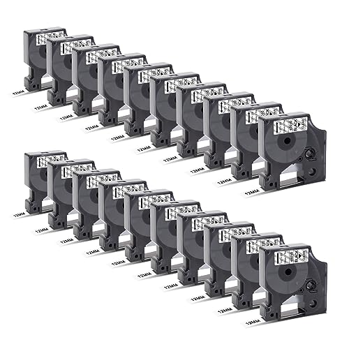 20x Kompatibel für Dymo D1 Etikettenband 12mm x 7m 45010 A45010 S0720500 Schwarz auf Transparent Schriftband für Dymo Gerät LabelManager 160 210D 360D 280 420P 500TS PnP Labelpoint 250 150 100 200 350 von STRONIX