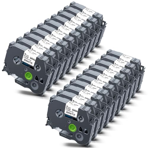 20x STRONIX Kompatibel Brother P-Touch Bänder TZe-211 TZe Schriftband TZ-211 Ub-211 Cassette 6mm Schwarz auf Weiß Etikettenband für Beschriftungsgerät Brother Ptouch PT-1010 H105 H100R H107B Cube Plus 20x STRONIX Kompatibel Brother P-Touch Bänder TZe-211 TZe Schriftband TZ-211 Ub-211 Cassette 6mm Schwarz auf Weiß Etikettenband für Beschriftungsgerät Brother Ptouch PT-1010 H105 H100R H107B Cube Plus von STRONIX