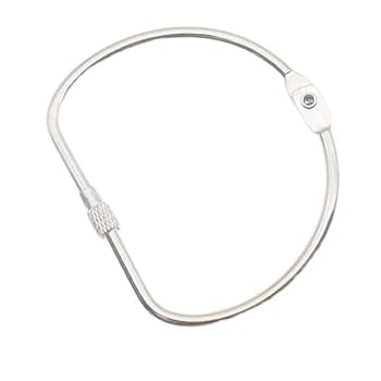 12 Stück 5,1 cm D-förmige Loseblatt-Binderinge, vernickeltes Metall, Buchringe mit Schraubverschluss für Karteikarten, Dokumente, Schlüsselanhänger, Bastelarbeiten, Büro, Schule und Heimbedarf (5,1 cm von STSTECH