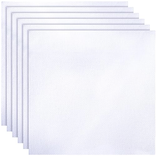 STSTR Kreuzstichstoff, 25,4 x 25,4 cm, 14-fädiges Aida-Tuch, weiche Baumwoll-Stickerei, Leinwand, Sticktuch für Handwerk, Handarbeit, Weiß, 6 Stück STSTR Kreuzstichstoff, 25,4 x 25,4 cm, 14-fädiges Aida-Tuch, weiche Baumwoll-Stickerei, Leinwand, Sticktuch für Handwerk, Handarbeit, Weiß, 6 Stück von STSTR