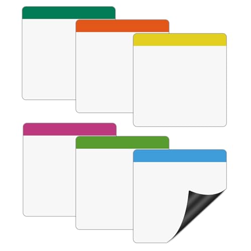 Trocken abwischbare, kleine, magnetische, trocken abwischbare Tafel, Haftnotizen, Magnete als Lehrer-Essentials für Klassenzimmer, 6 Stück von STTMGN