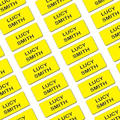 120 personalisierte Namensschilder zum Aufkleben für Kleidung Kinder, nicht bügeln, einfach abziehen und aufkleben! Geeignet für Schuluniform, Namensschilder, Pflegeheim, waschmaschinenfest von STUCK2U