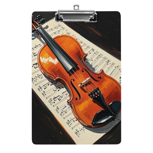 Acryl-Klemmbrett, A4-Größe, leicht und langlebig, mit Aufhängeloch aus Edelstahl, für Violine, Noten, tragbar, für 80–100 Blatt, für Büro, Zuhause, Gebrauch Acryl-Klemmbrett, A4-Größe, leicht und langlebig, mit Aufhängeloch aus Edelstahl, für Violine, Noten, tragbar, für 80–100 Blatt, für Büro, Zuhause, Gebrauch von STVNKML