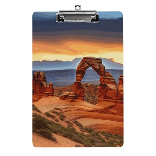 Acryl-Klemmbrett, A4-Größe, leicht und langlebig, mit Loch zum Aufhängen, Arches National Park, tragbarer Dokumenten-Organizer, hält 80–100 Blatt für Büro, Zuhause, Gebrauch Acryl-Klemmbrett, A4-Größe, leicht und langlebig, mit Loch zum Aufhängen, Arches National Park, tragbarer Dokumenten-Organizer, hält 80–100 Blatt für Büro, Zuhause, Gebrauch von STVNKML