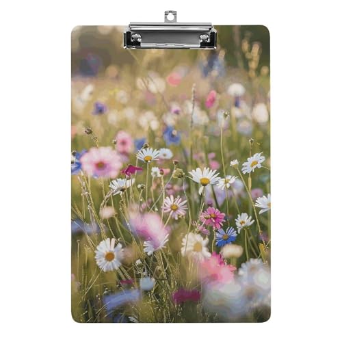 Acryl-Klemmbrett, A4-Größe, leicht und langlebig, mit Loch zum Aufhängen, Blumen im Feld, tragbarer Dokumenten-Organizer, hält 80–100 Blatt für Büro, Zuhause, Gebrauch Acryl-Klemmbrett, A4-Größe, leicht und langlebig, mit Loch zum Aufhängen, Blumen im Feld, tragbarer Dokumenten-Organizer, hält 80–100 Blatt für Büro, Zuhause, Gebrauch von STVNKML