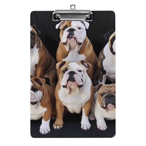 Acryl-Klemmbrett, A4-Größe, leicht und langlebig, mit Loch zum Aufhängen, Englische Bulldoggen, tragbarer Dokumenten-Organizer, hält 80–100 Blatt für Büro, Zuhause, Gebrauch Acryl-Klemmbrett, A4-Größe, leicht und langlebig, mit Loch zum Aufhängen, Englische Bulldoggen, tragbarer Dokumenten-Organizer, hält 80–100 Blatt für Büro, Zuhause, Gebrauch von STVNKML
