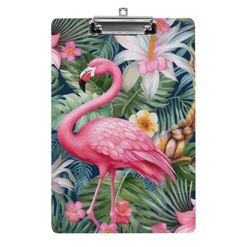 Acryl-Klemmbrett, A4-Größe, leicht und langlebig, mit Loch zum Aufhängen, Flamingo-Blumenmuster, tragbarer Dokumenten-Organizer, hält 80–100 Blatt für Büro, Zuhause, Gebrauch Acryl-Klemmbrett, A4-Größe, leicht und langlebig, mit Loch zum Aufhängen, Flamingo-Blumenmuster, tragbarer Dokumenten-Organizer, hält 80–100 Blatt für Büro, Zuhause, Gebrauch von STVNKML