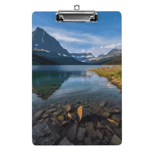 Acryl-Klemmbrett, A4-Größe, leicht und langlebig, mit Loch zum Aufhängen, Gletscher-Nationalpark, tragbarer Dokumenten-Organizer, hält 80–100 Blatt, für Büro, Zuhause, Gebrauch Acryl-Klemmbrett, A4-Größe, leicht und langlebig, mit Loch zum Aufhängen, Gletscher-Nationalpark, tragbarer Dokumenten-Organizer, hält 80–100 Blatt, für Büro, Zuhause, Gebrauch von STVNKML