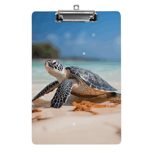 Acryl-Klemmbrett, A4-Größe, leicht und langlebig, mit Loch zum Aufhängen, Meeresschildkröte am Strand, tragbarer Dokumenten-Organizer, hält 80–100 Blatt für Büro, Zuhause, Gebrauch Acryl-Klemmbrett, A4-Größe, leicht und langlebig, mit Loch zum Aufhängen, Meeresschildkröte am Strand, tragbarer Dokumenten-Organizer, hält 80–100 Blatt für Büro, Zuhause, Gebrauch von STVNKML
