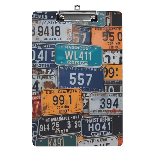 Acryl-Klemmbrett, A4-Größe, leicht und langlebig, mit Loch zum Aufhängen, Nummernschild, tragbarer Dokumenten-Organizer, hält 80–100 Blatt für Büro, Zuhause, Gebrauch Acryl-Klemmbrett, A4-Größe, leicht und langlebig, mit Loch zum Aufhängen, Nummernschild, tragbarer Dokumenten-Organizer, hält 80–100 Blatt für Büro, Zuhause, Gebrauch von STVNKML