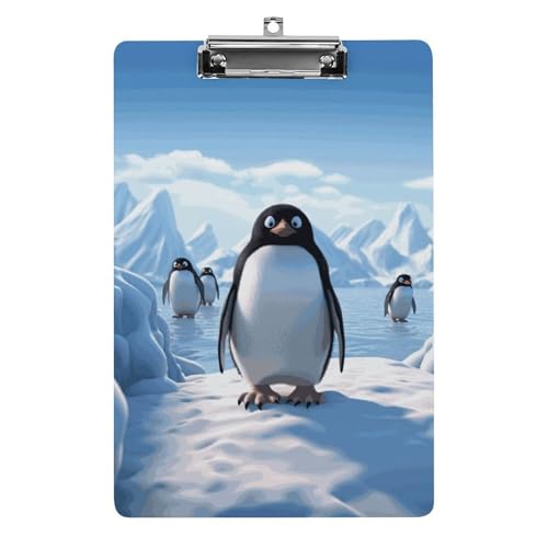 Acryl-Klemmbrett, A4-Größe, leicht und langlebig, mit Loch zum Aufhängen, Pinguin, Antarktis, Eis, tragbarer Dokumenten-Organizer, hält 80–100 Blatt, für Büro, Zuhause, Gebrauch Acryl-Klemmbrett, A4-Größe, leicht und langlebig, mit Loch zum Aufhängen, Pinguin, Antarktis, Eis, tragbarer Dokumenten-Organizer, hält 80–100 Blatt, für Büro, Zuhause, Gebrauch von STVNKML
