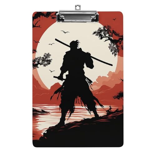 Acryl-Klemmbrett, A4-Größe, leicht und langlebig, mit Loch zum Aufhängen, Samurai, tragbarer Dokumenten-Organizer, hält 80–100 Blatt, für Büro, Zuhause, Gebrauch Acryl-Klemmbrett, A4-Größe, leicht und langlebig, mit Loch zum Aufhängen, Samurai, tragbarer Dokumenten-Organizer, hält 80–100 Blatt, für Büro, Zuhause, Gebrauch von STVNKML