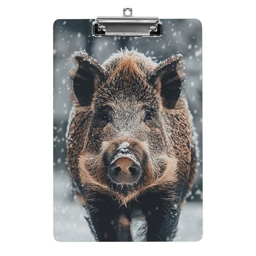 Acryl-Klemmbrett, A4-Größe, leicht und langlebig, mit Loch zum Aufhängen, Wildschwein, tragbarer Dokumenten-Organizer, hält 80–100 Blatt für Büro, Zuhause, Gebrauch Acryl-Klemmbrett, A4-Größe, leicht und langlebig, mit Loch zum Aufhängen, Wildschwein, tragbarer Dokumenten-Organizer, hält 80–100 Blatt für Büro, Zuhause, Gebrauch von STVNKML