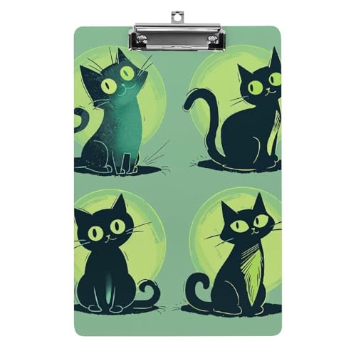 Acryl-Klemmbrett, A4-Größe, leicht und langlebig, mit Loch zum Aufhängen, buntes Cartoon-Katzen-Organizer, hält 80–100 Blatt für Büro, Zuhause, Gebrauch Acryl-Klemmbrett, A4-Größe, leicht und langlebig, mit Loch zum Aufhängen, buntes Cartoon-Katzen-Organizer, hält 80–100 Blatt für Büro, Zuhause, Gebrauch von STVNKML
