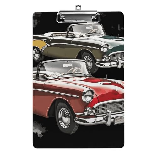 Acryl-Klemmbrett, A4-Größe, leicht und langlebig, mit Loch zum Aufhängen, klassischer Auto-Roadster, altmodisch, tragbarer Dokumenten-Organizer, hält 80–100 Blatt für Büro, Zuhause, Gebrauch Acryl-Klemmbrett, A4-Größe, leicht und langlebig, mit Loch zum Aufhängen, klassischer Auto-Roadster, altmodisch, tragbarer Dokumenten-Organizer, hält 80–100 Blatt für Büro, Zuhause, Gebrauch von STVNKML