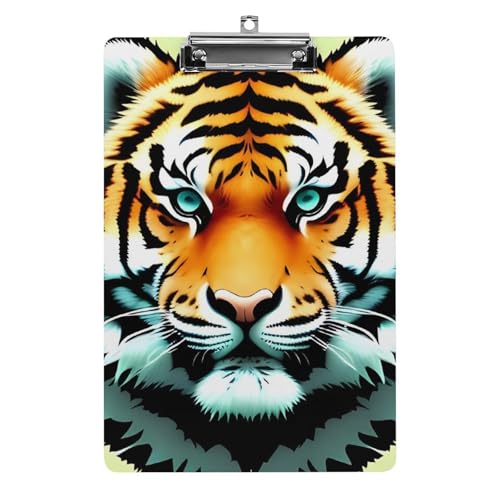 Acryl-Klemmbrett, A4-Größe, leicht und langlebig, mit Loch zum Aufhängen, kleiner dicker Tigerkopf, tragbarer Dokumenten-Organizer, hält 80–100 Blatt für Büro, Zuhause, Gebrauch Acryl-Klemmbrett, A4-Größe, leicht und langlebig, mit Loch zum Aufhängen, kleiner dicker Tigerkopf, tragbarer Dokumenten-Organizer, hält 80–100 Blatt für Büro, Zuhause, Gebrauch von STVNKML